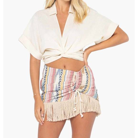 NEW JBQ maya mini skirt in jacquard multi